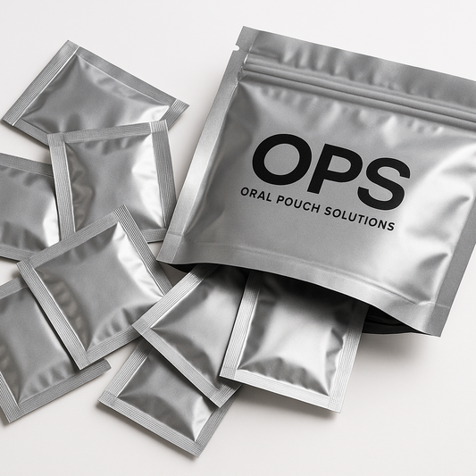 silver sample pouches coming out of a larger OPS pouch